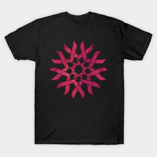 Cancer Ribbon Flower T-Shirt